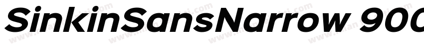 SinkinSansNarrow 900XBlack字体转换